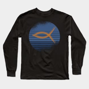 Ichthys Fish Christianity Long Sleeve T-Shirt